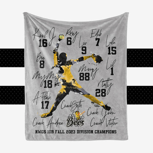 Signature Bees Pitcher Las Vegas - Personalization Blanket