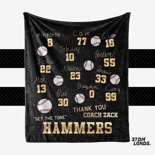 Baseball Signature Series Blanket